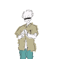 Gojo Dance Transparent Sticker