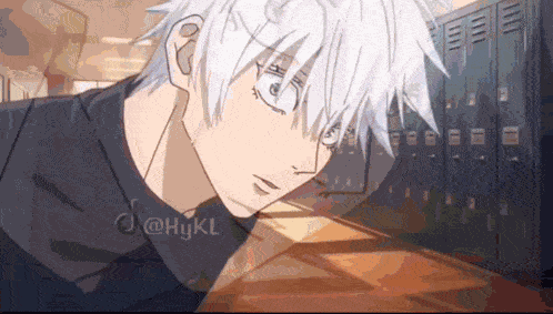 Gojo Satoru Mewing GIF