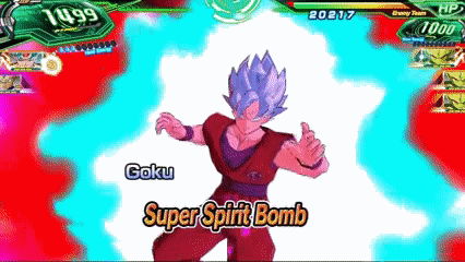 Goku Blue Kaioken Ultra Genki Dama GIF