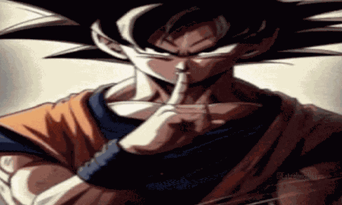 Goku Shush Meme GIF