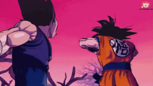 Goku Vs Vegeta Super Hero GIF