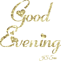 Gold Good Evening Sticker Glitter Evening Sticker