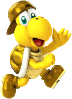 Gold Koopa Freerunning Koopa Troopa Sticker