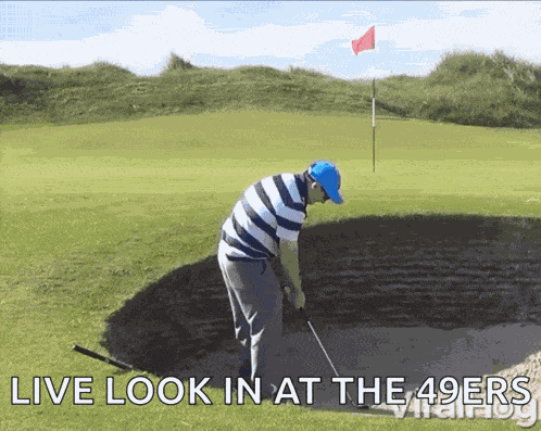 Golf Fail Hit In Face GIF
