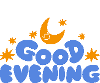 Good Evening Sticker