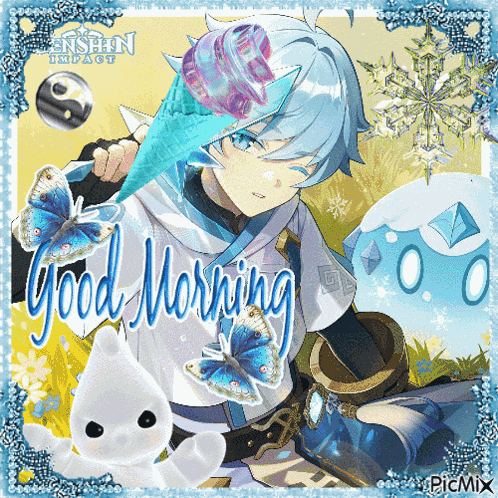 Good Morning Chongyun Good Morning Genshin GIF
