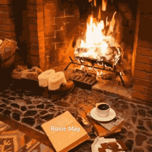 Good Morning Coffee Fireplace GIF