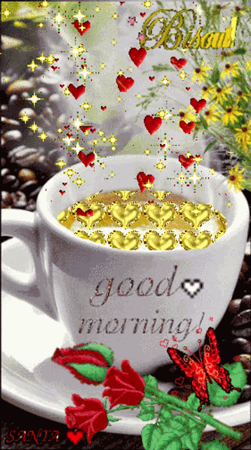 Good Morning Hearts GIF