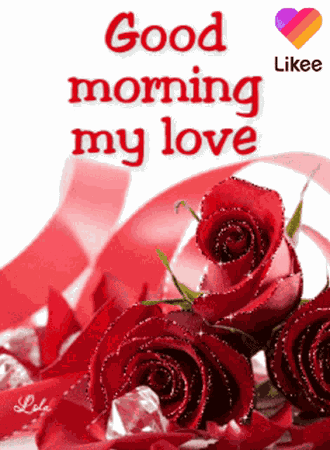 Good Morning My Love Red Roses GIF