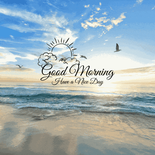 Good Morning Ocean Waves GIF