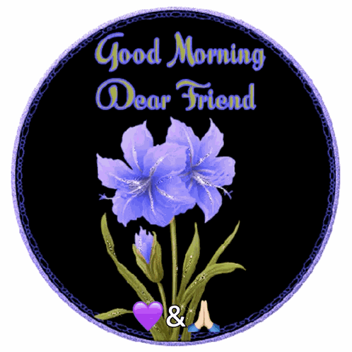 Good Morning Purple Amaryllsis GIF