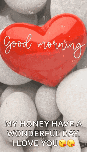 Good Morning Red Heart GIF