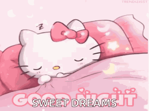 Good Night Hello Kitty GIF