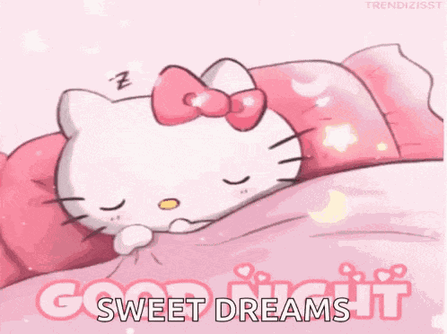 Good Night Hello Kitty GIF