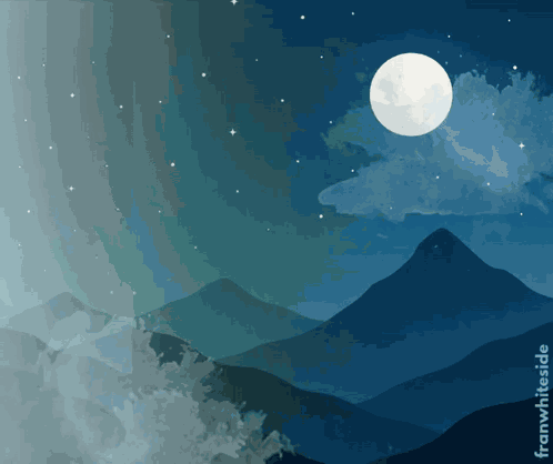 Good Night Mountain Clouds GIF