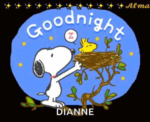 Good Night Peanuts GIF
