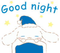 Good Night Sanrio Sticker