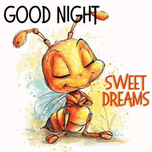 Good Night Sweet Dreams Ant GIF