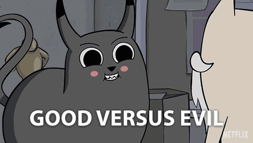 Good Versus Evil Devilcat GIF