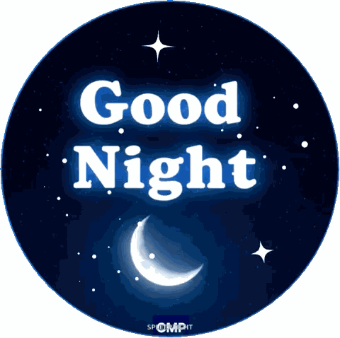 Goodnight Good Night Stars Moon Cmpbycosart Cmp Sticker GIF