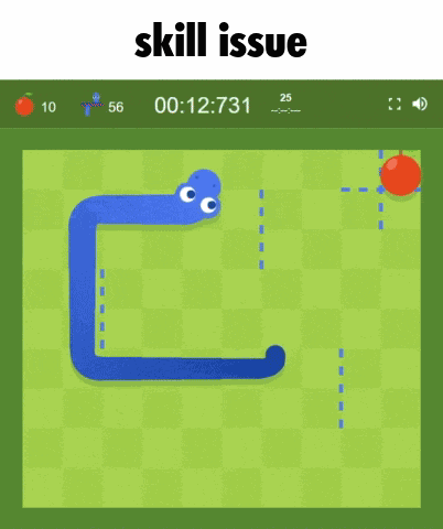 Google Snake Skill Issue GIF