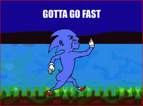 Gotta Go Fast Sonic GIF