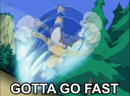 Gotta Go Fast Sonic The Hedgehog GIF