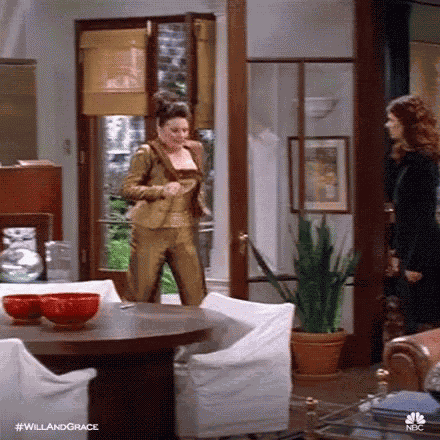 Grace Adler Eric Mccormack GIF