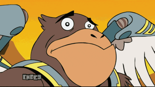 Graer Looks At The Camera Judging Gryphon Cartoon GIF