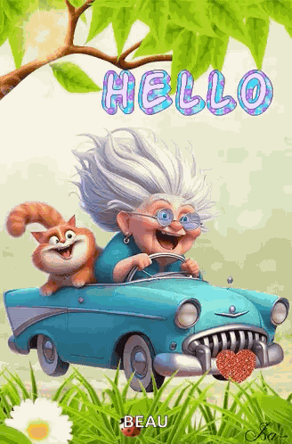 Grandmother Hello GIF