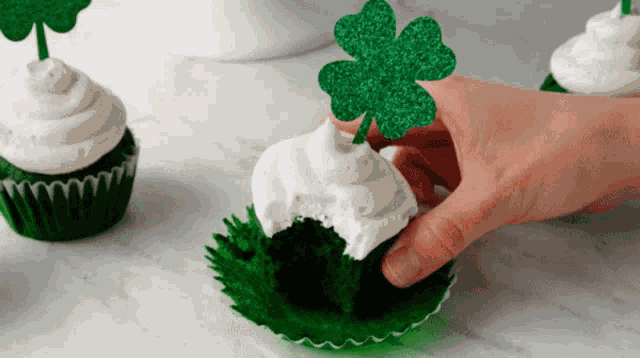Green Velvet Cupcakes St Patricks Day GIF