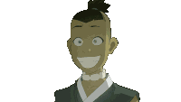 Grinning Sokka Sticker