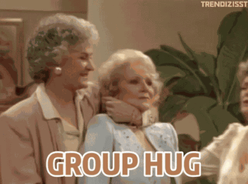 Group Hug Girlfriends GIF