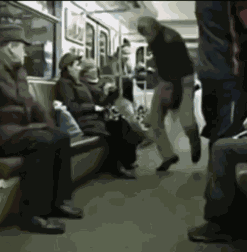 Guy On Train Riding Rocket GIF
