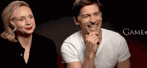 Gwendoline Christie Nikolaj Coster Waldau GIF