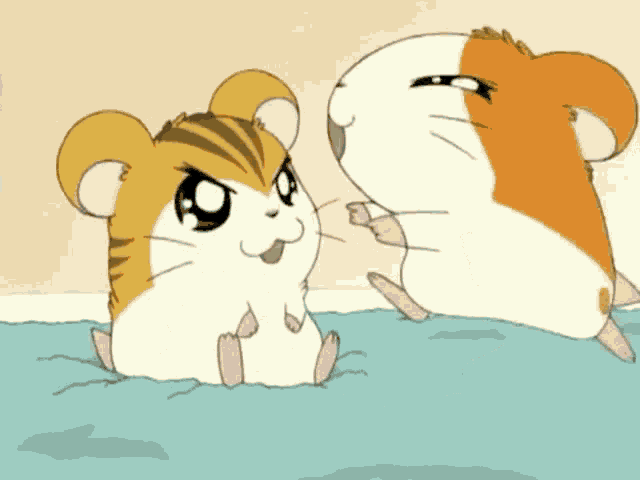 Hamtaro Anime Hug GIF