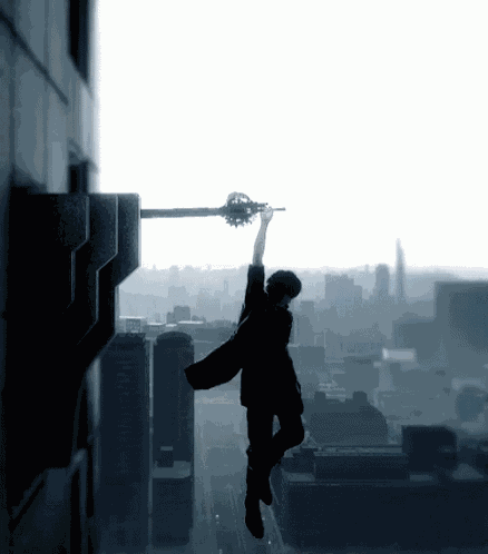 Hanging Daredevil GIF