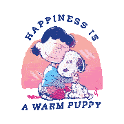 Happiness Is A Warm Puppy Snoopy Sticker