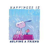 Happiness Is Helping A Friend Snoopy Sticker