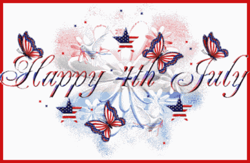 Happy 4th July July 4th Butterflies GIF