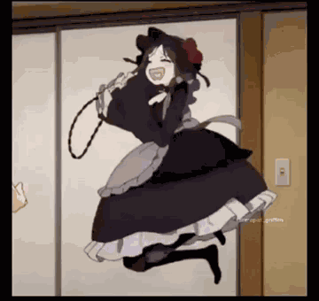 Happy Anime Girl Jumping GIF