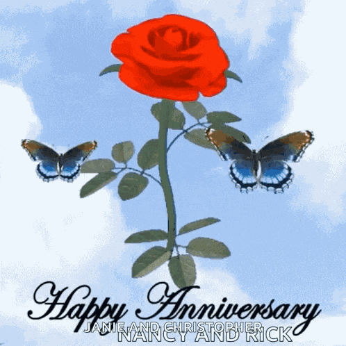 Happy Anniversary Anniversary Rose GIF