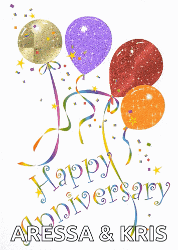 Happy Anniversary Balloon GIF
