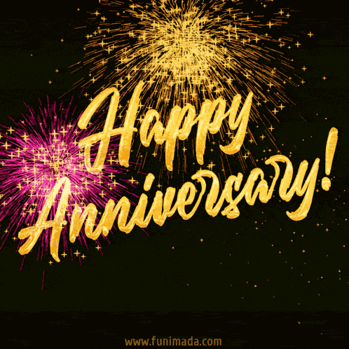 Happy Anniversary Fireworks GIF