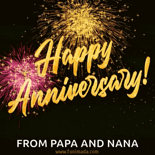 Happy Anniversary Fireworks GIF
