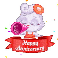 Happy Anniversary Happy Anniversary To Both Of You Sticker