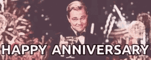 Happy Anniversary Leonard Di Caprio GIF