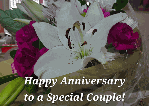 Happy Anniversary Wishes Beautiful Flowers Meme