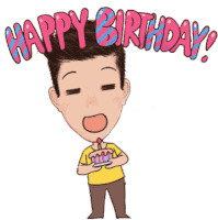 Happy Birthday Birthday Cake Sticker