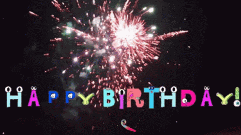 Happy Birthday Birthday Fireworks GIF